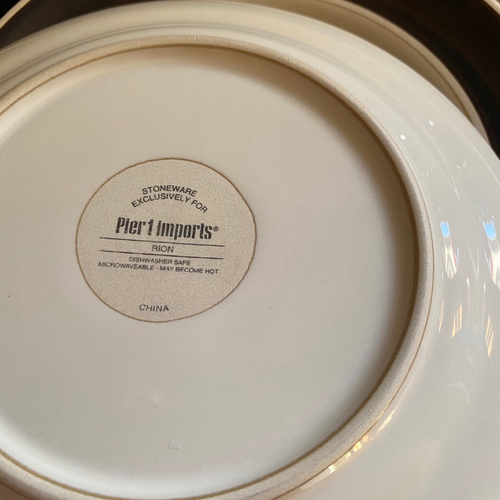 “Rion” plates from Pier 1 Imports.